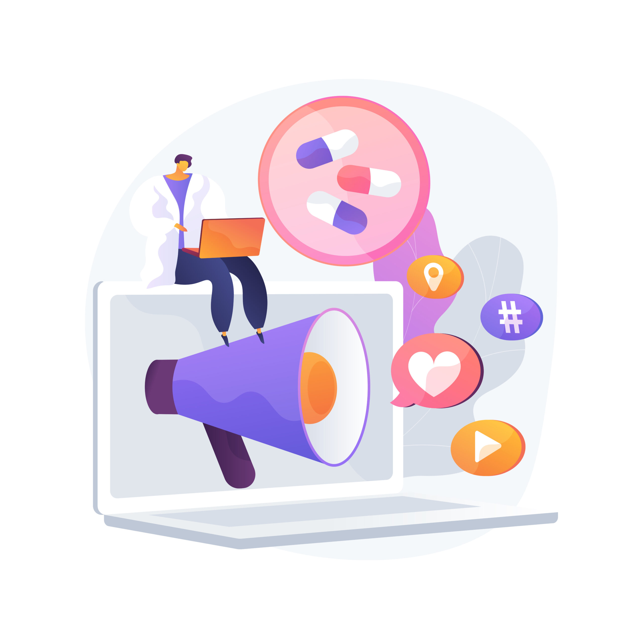 pharmaceutical marketing abstract concept vector illustration.